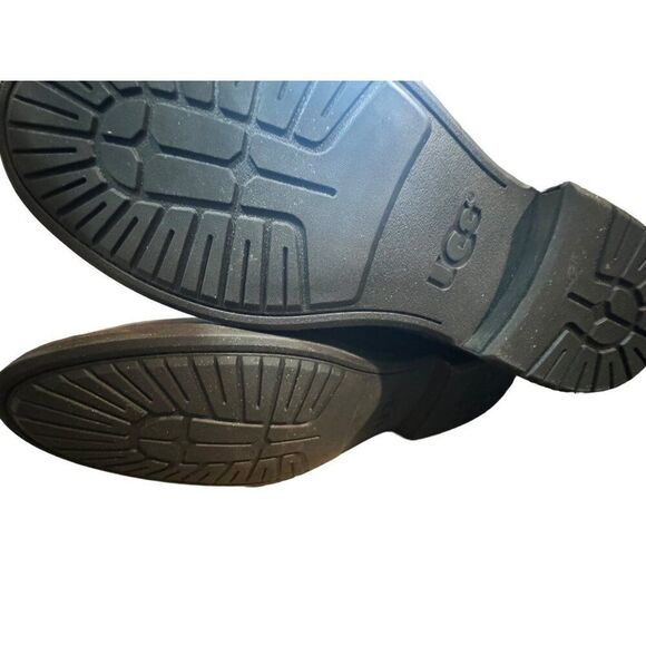 UGG Leif Men’s Black Leather Boots Size 10‎ - Picture 7 of 12